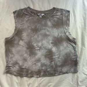 JoyLab Target Gray Tie Dye Cut-Off Muscle Tank, size Medium